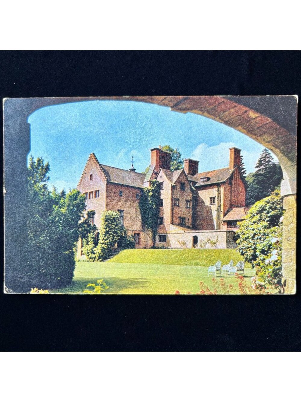 Vintage Postcard Quiet Garden Winston Churchill Chartwell House Kent England UK
